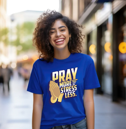 Pray More stress less T-Shirt