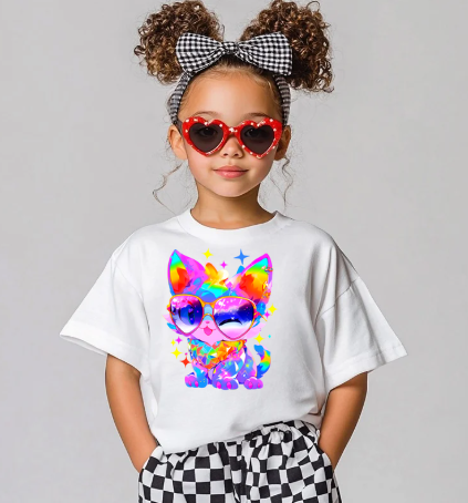 Multi color Kittie T-Shirt